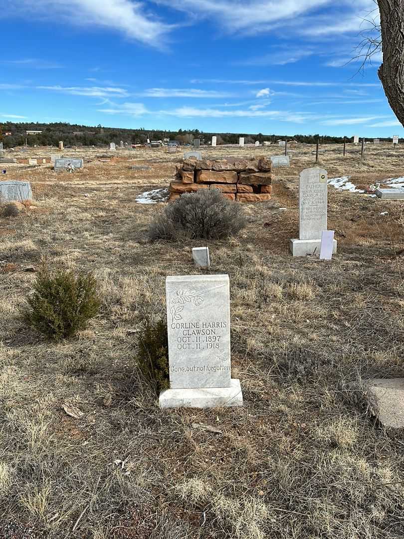 Corline Harris Clawson's grave. Photo 2