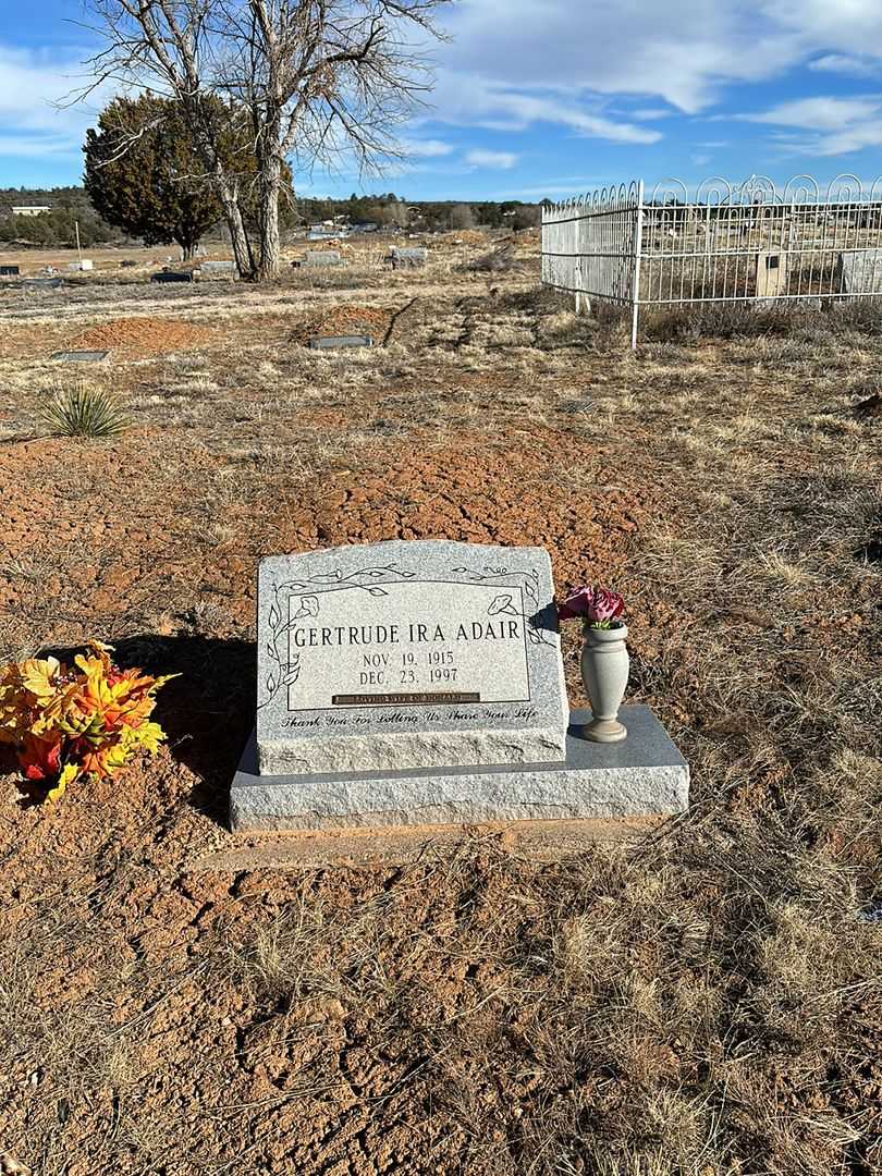 Gertrude Ira Adair's grave. Photo 2