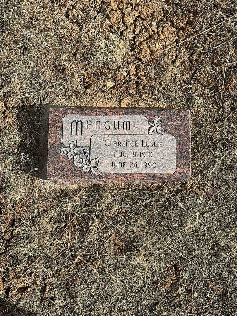 Clarence Leslie Mangum's grave. Photo 1