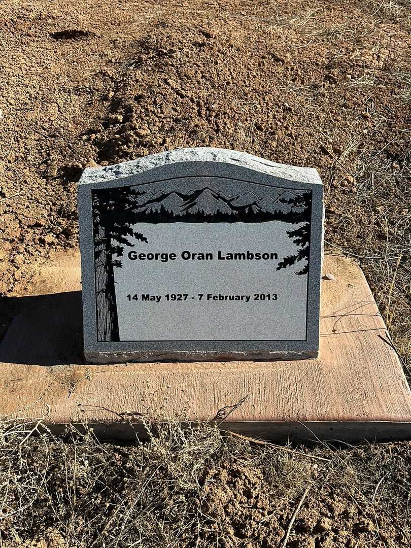 George Oran Lambson's grave. Photo 1