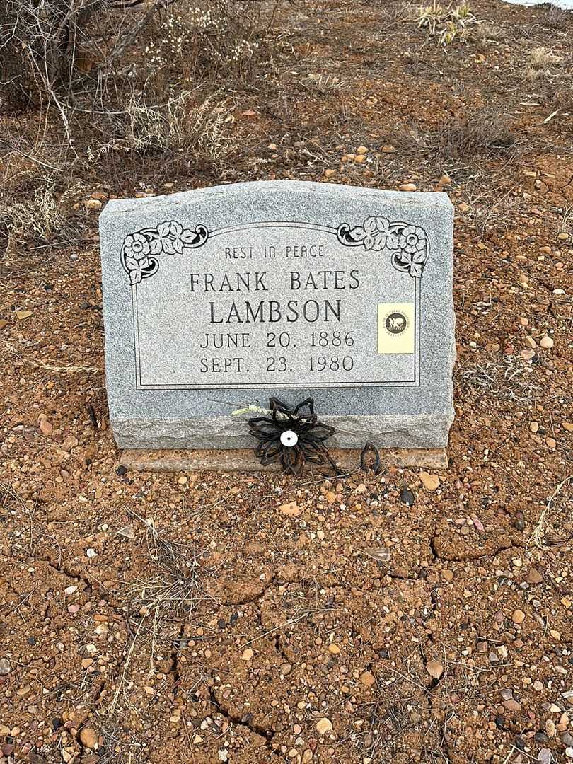 Frank Bates Lambson's grave. Photo 1