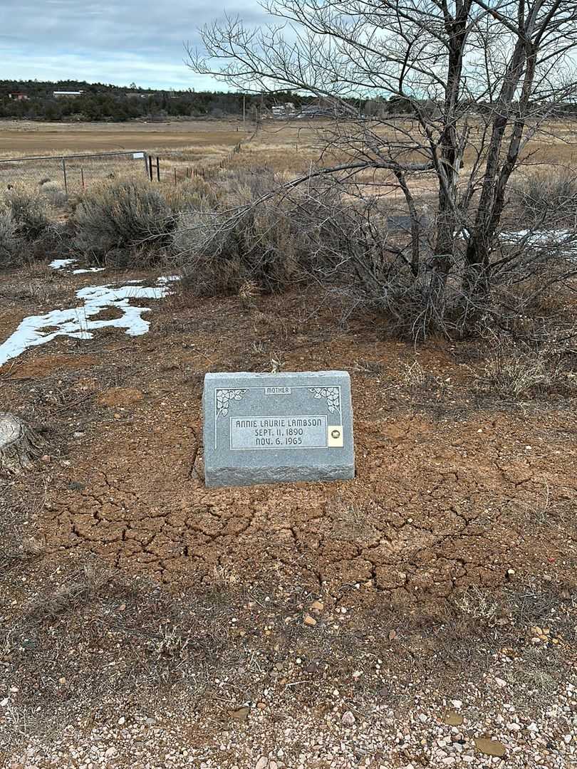 Annie Laurie Lambson's grave. Photo 2