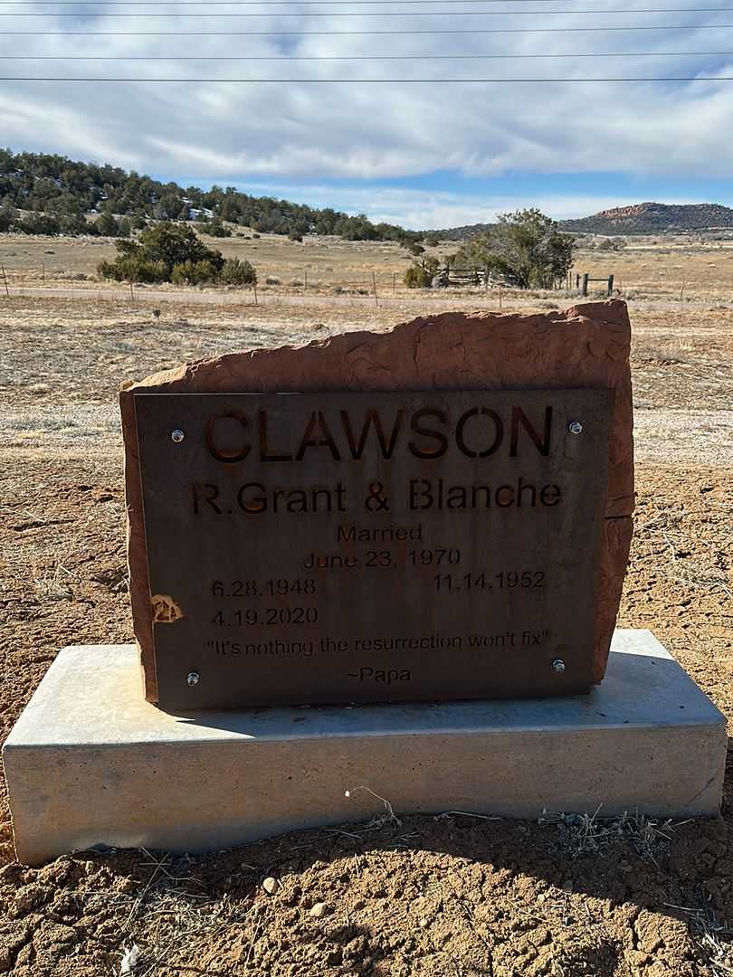 R. Grant Clawson's grave. Photo 3