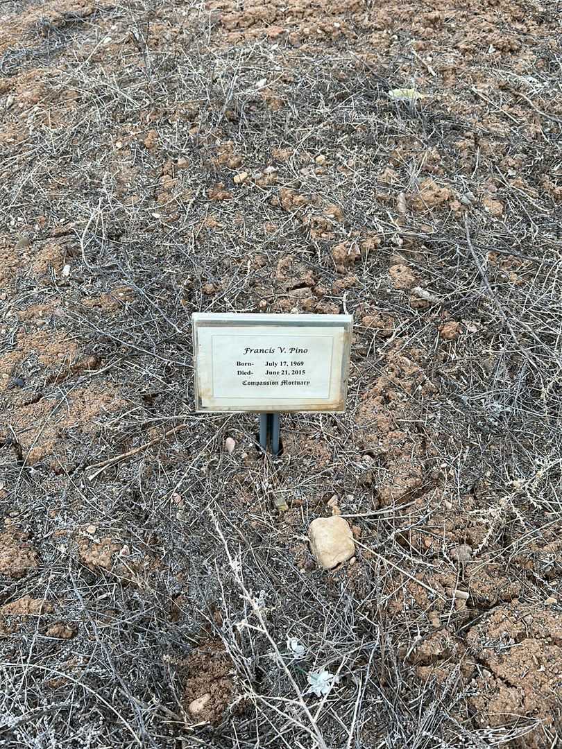 Francis V. Pino's grave. Photo 1