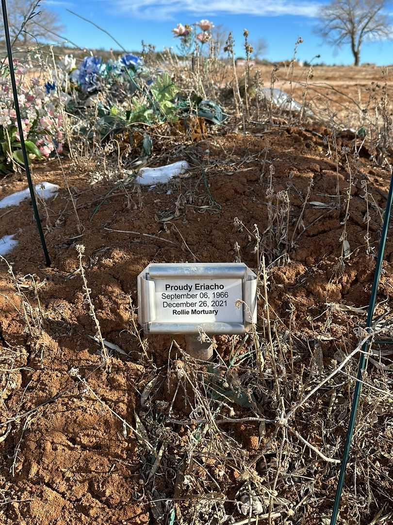 Proudy Eriacho's grave. Photo 1