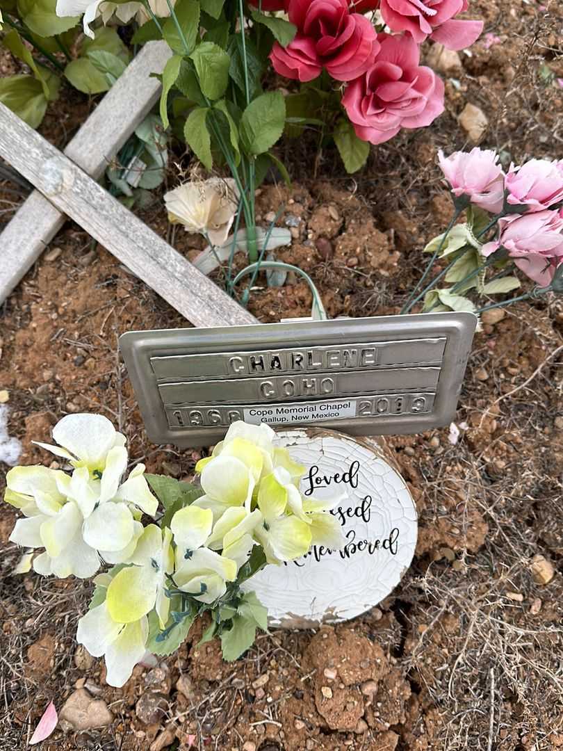 Charlene Coho's grave. Photo 2