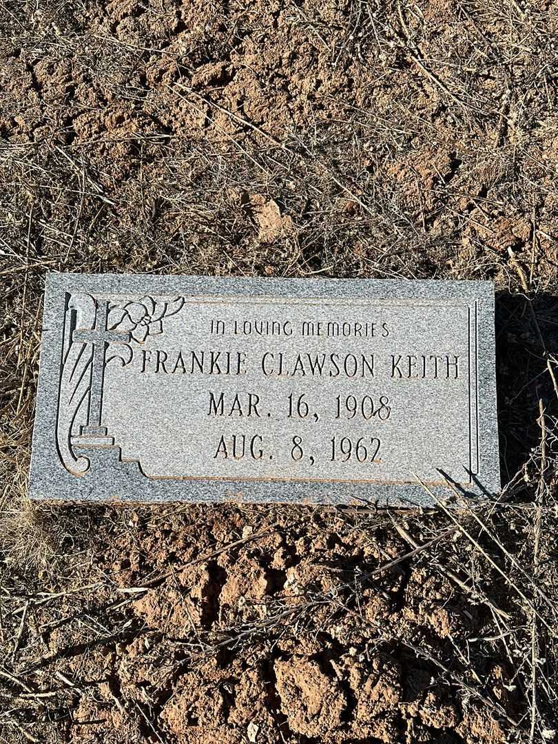 Frankie Clawson Keith's grave. Photo 1