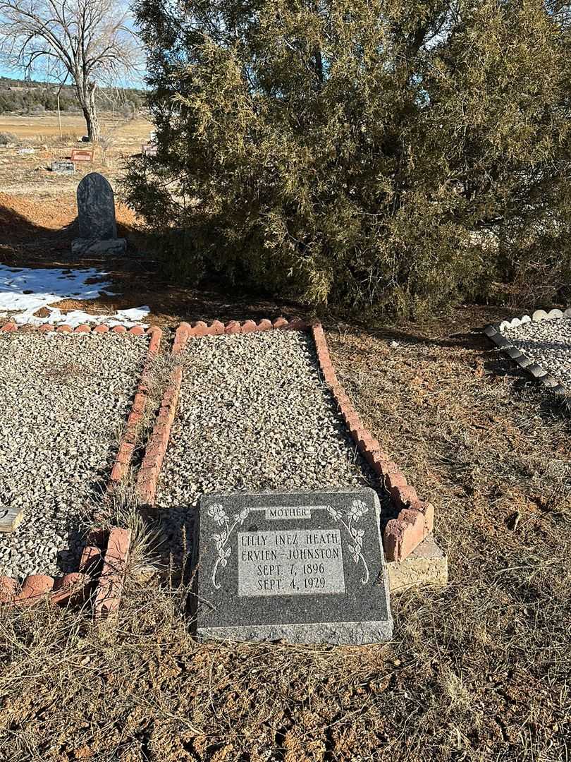 Lilly Inez Heath Ervien-Johnston's grave. Photo 2