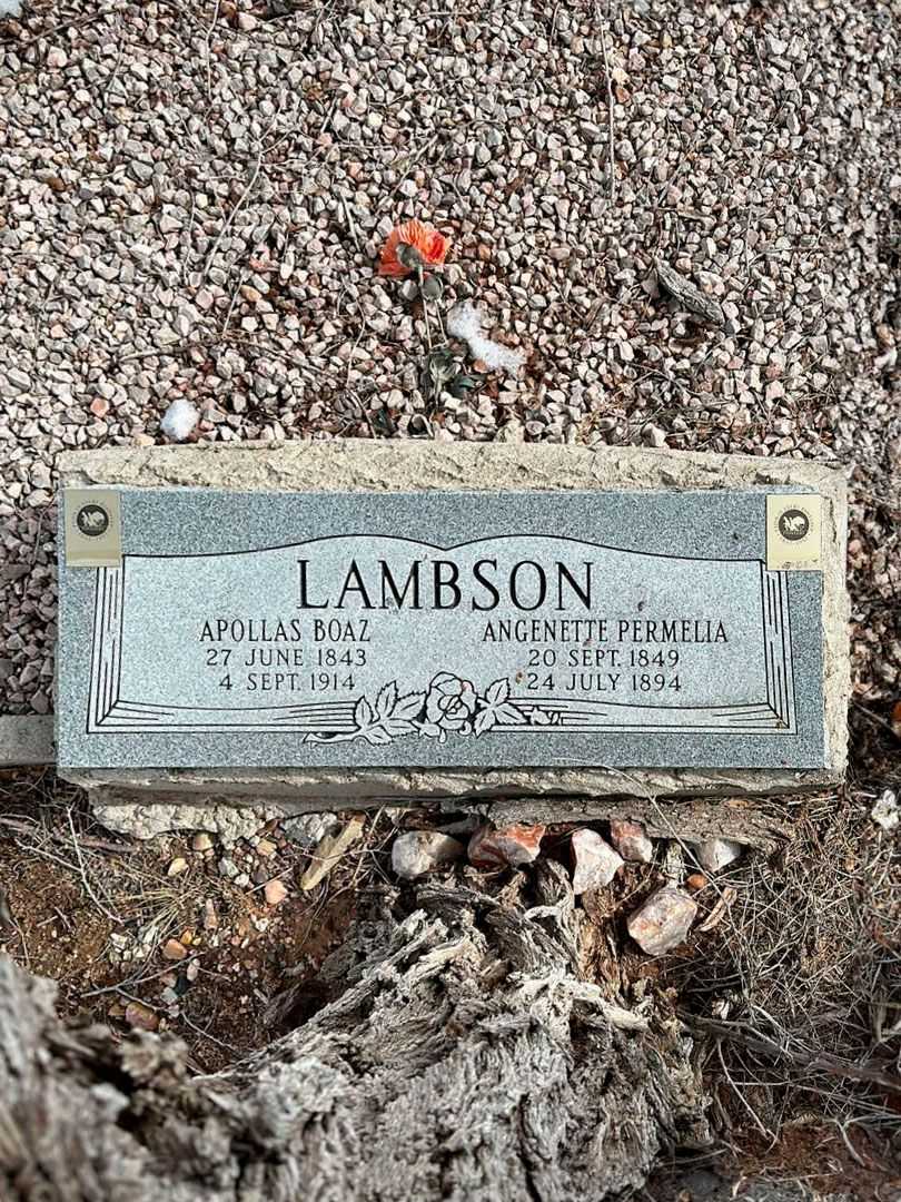 Apollas Boaz Lambson's grave. Photo 2