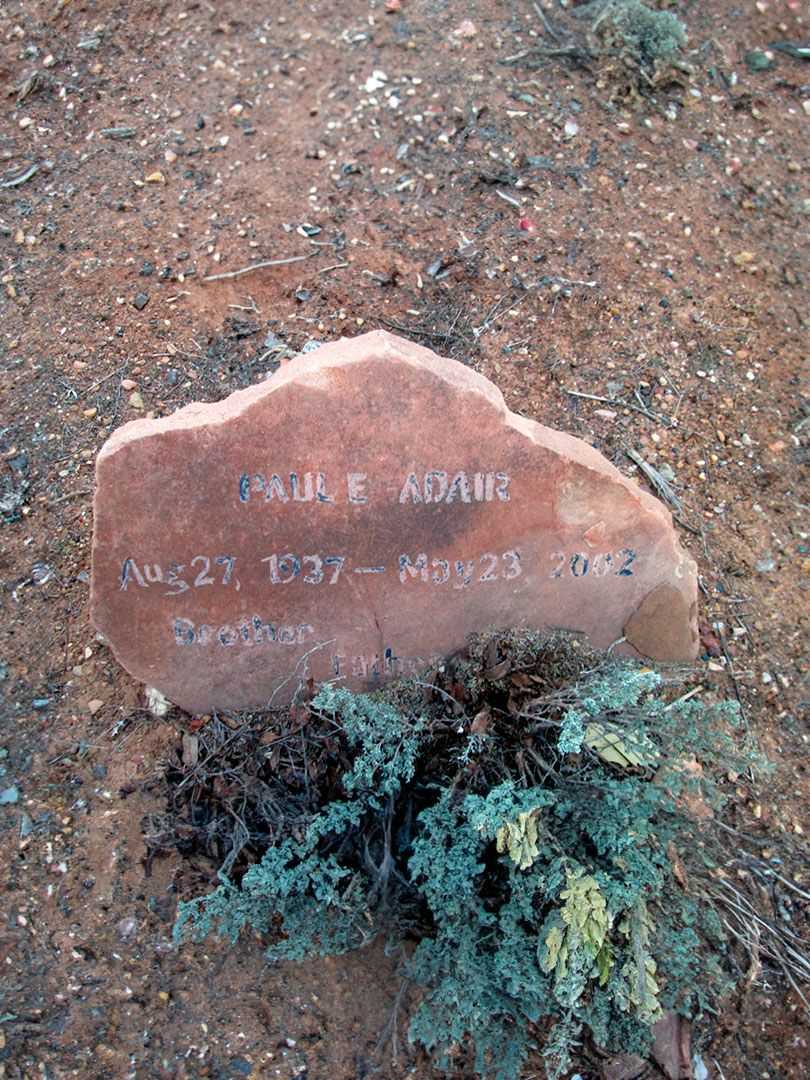 Paul E. Adair's grave. Photo 2