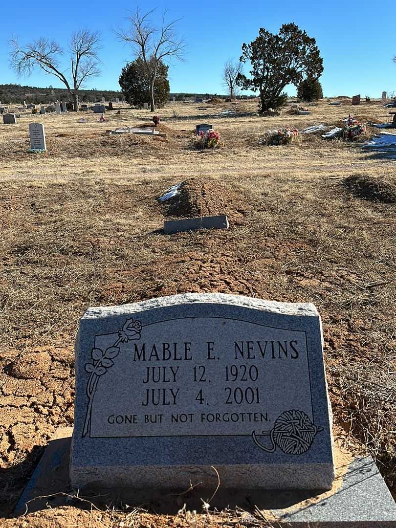 Mable E. Nevins's grave. Photo 2