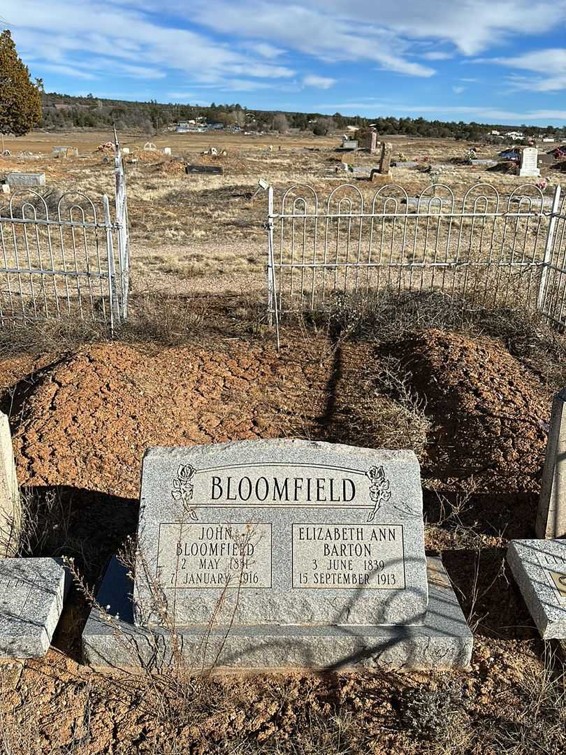 Elizabeth Ann Barton Ashcroft Bloomfield's grave. Photo 3