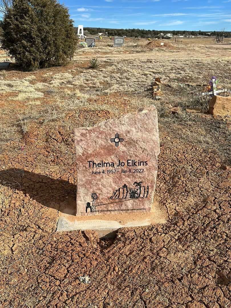 Thelma Jo Elkins's grave. Photo 2