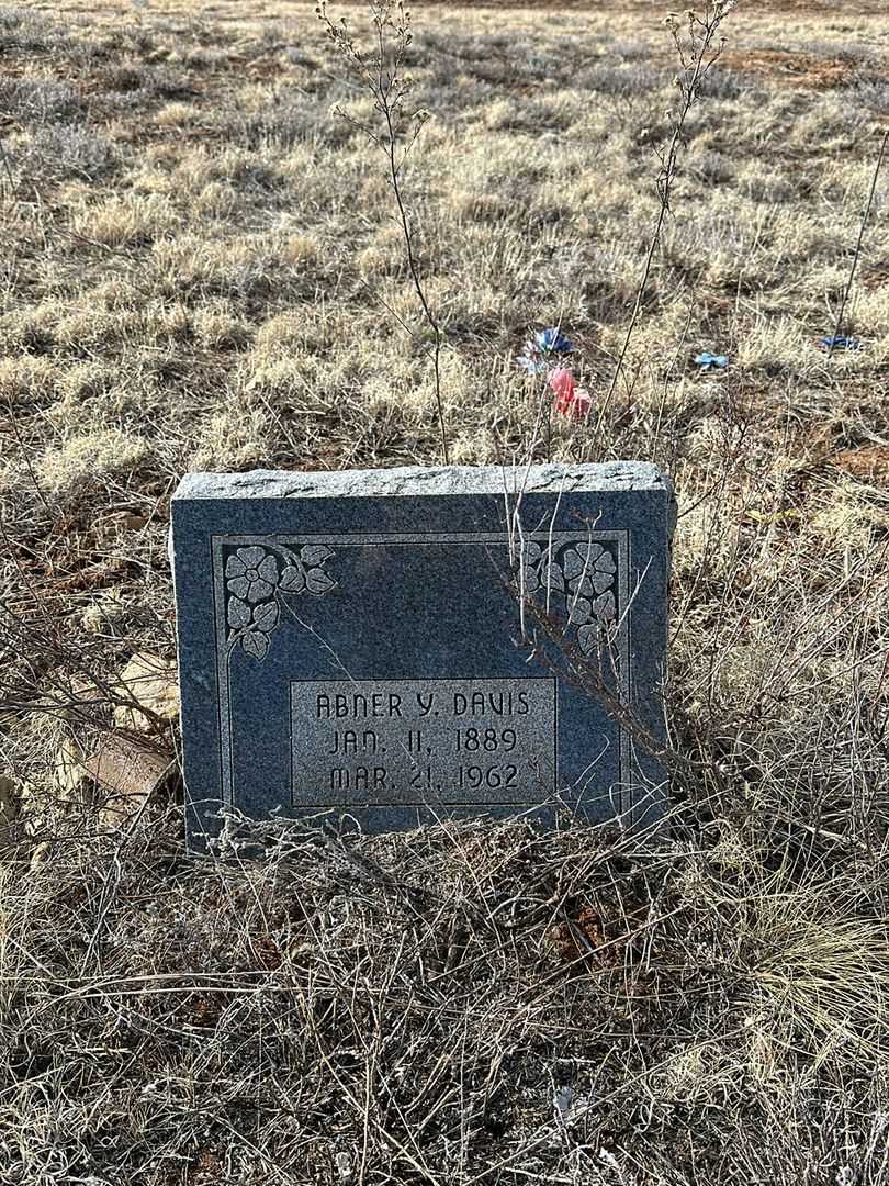 Abner Y. Davis's grave. Photo 1