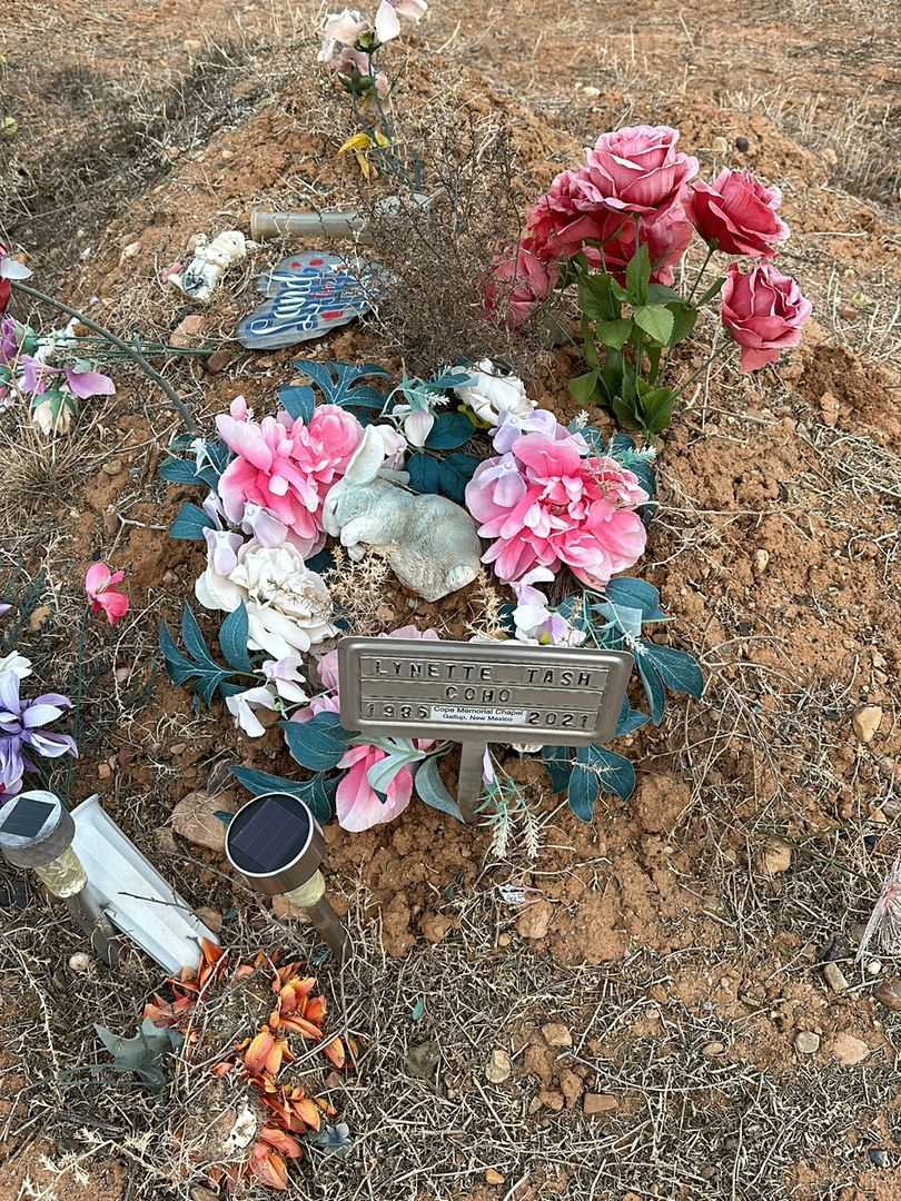 Lynette Tash Coho's grave. Photo 1