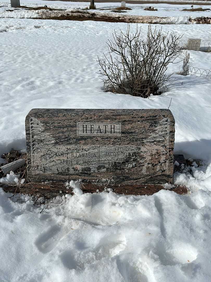 Jacob Fluker "George" Heath's grave. Photo 2