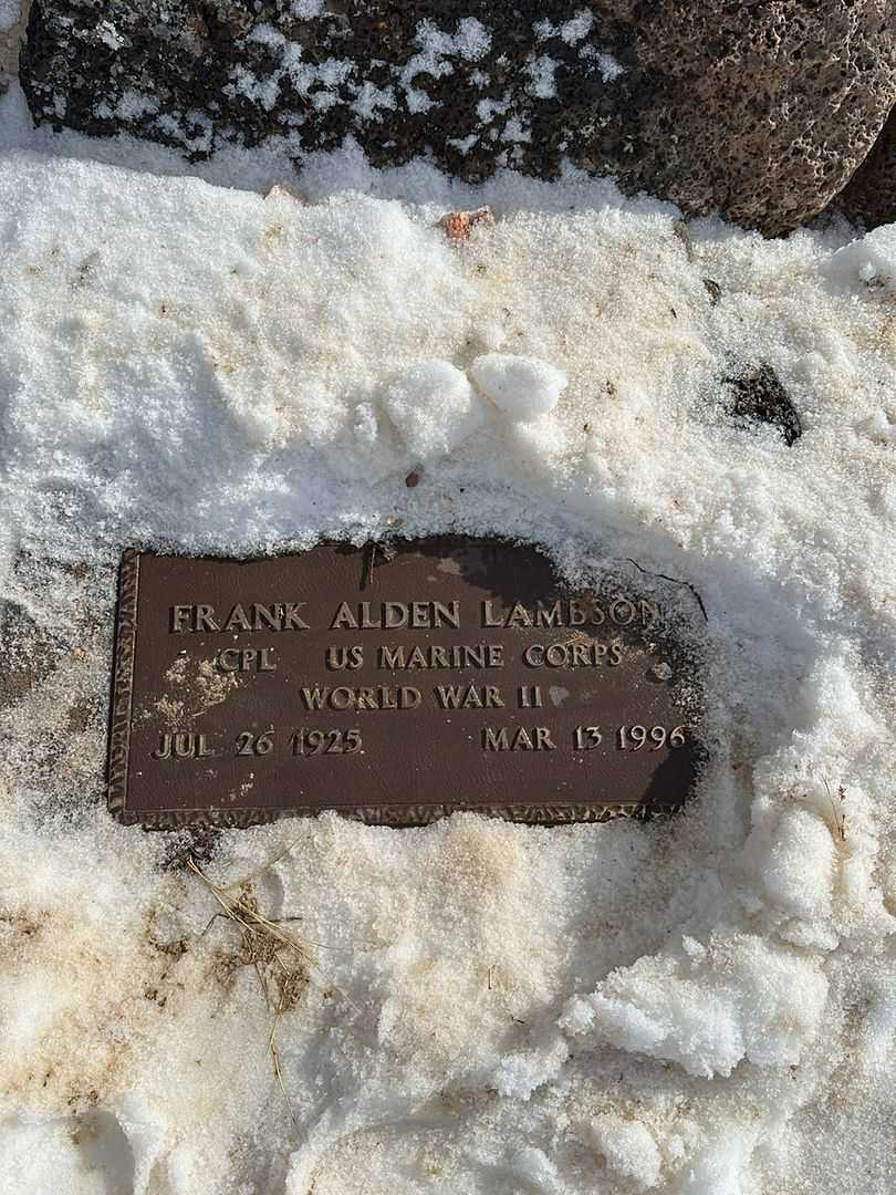 Frank Alden Lambson's grave. Photo 3