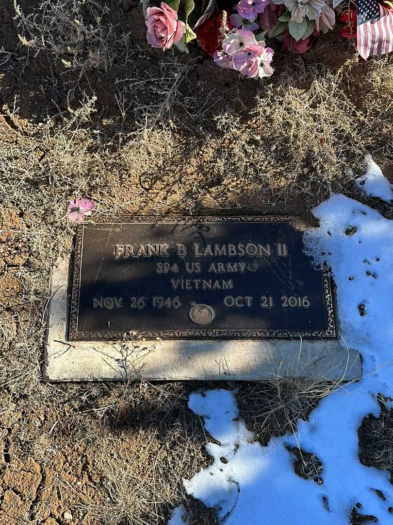 Frank B. Lambson Second's grave. Photo 1