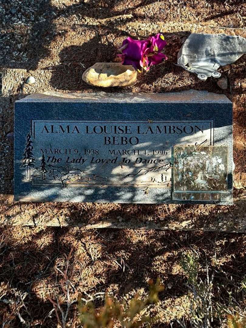 Alma Louise Lambson Bebo's grave. Photo 2