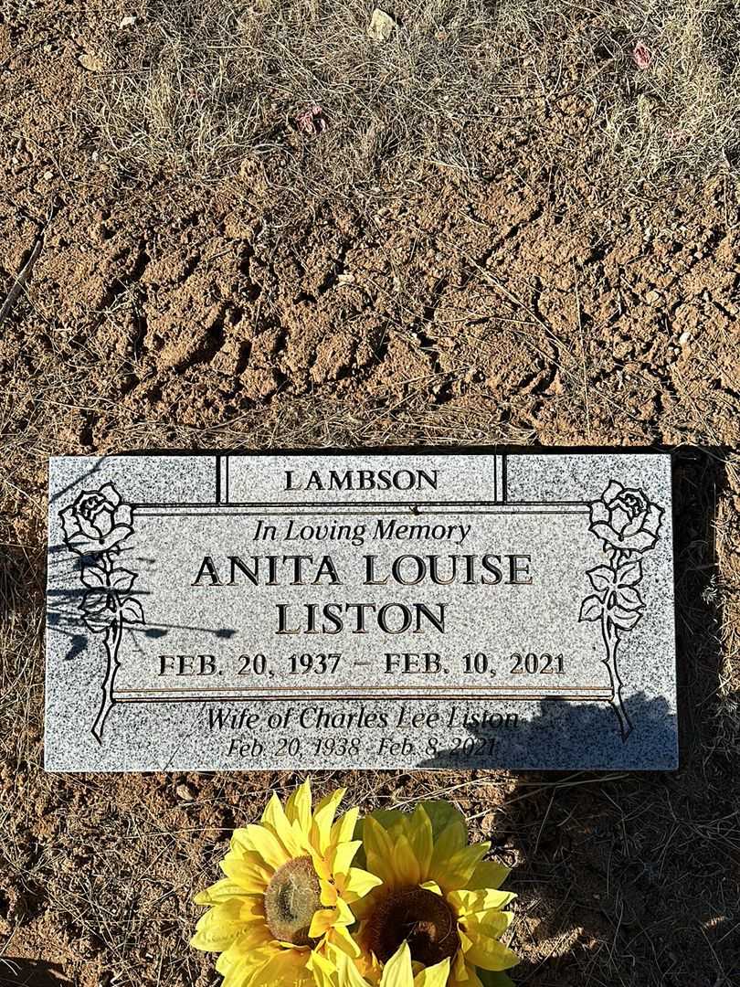 Anita Louise Liston's grave. Photo 1