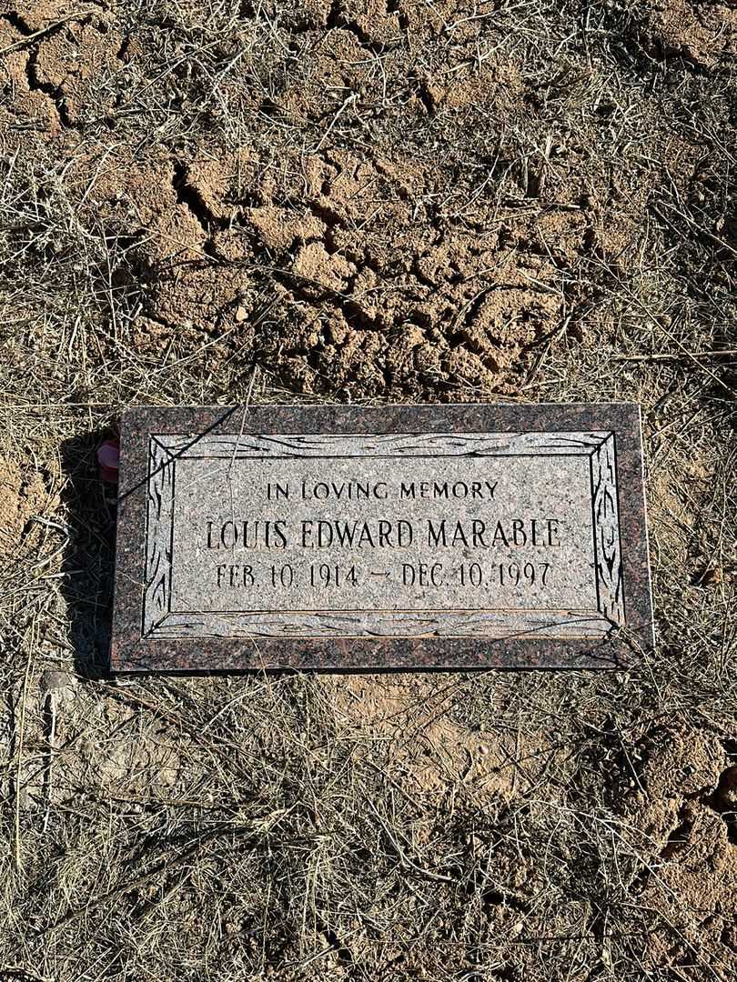 Louis Edward Marable's grave. Photo 1