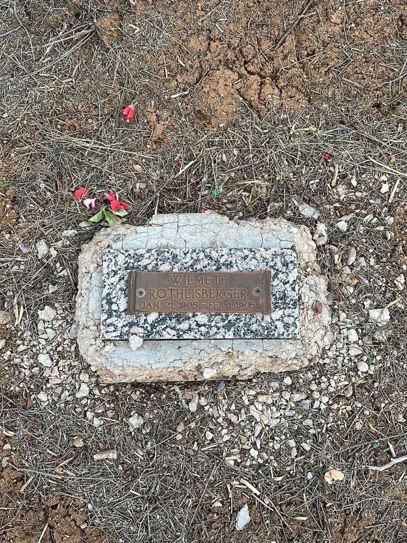 Wilmeth Rothlisberger's grave. Photo 1
