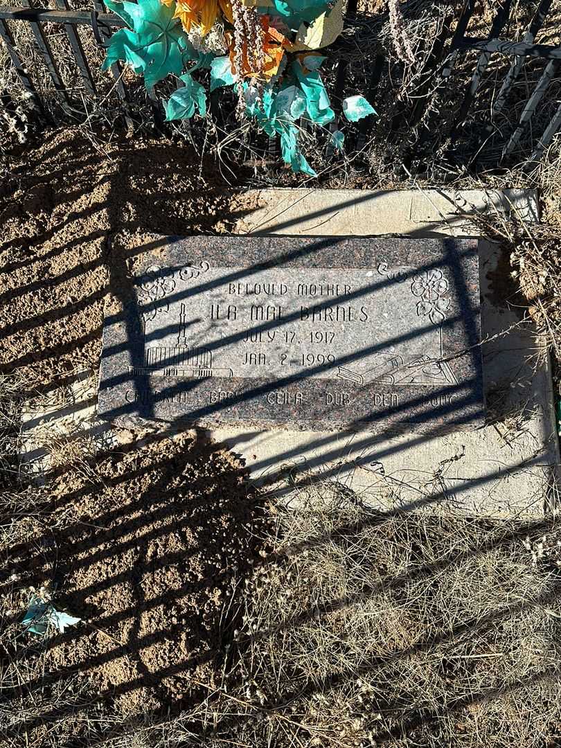 Ila Mae Barnes's grave. Photo 2